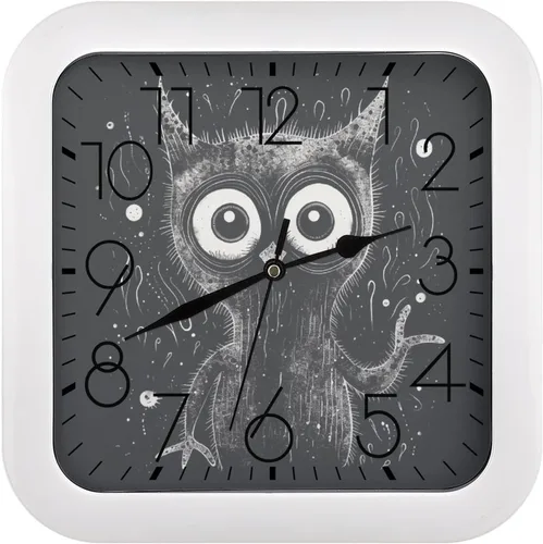 Vista 18 de 10" Square Modern Wall Clock,Ancient Egypt Print Kitchen Clocks Wall Battery Operated,Silent Non Ticking Unique Funny Cute Wall Clock for Living