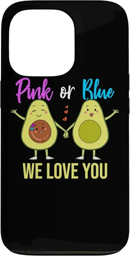 Vista 10 de Pink Or Blue Parents Gender Reveal Baby Shower Party Avocado Case for iPhone 17