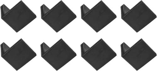 Vista 7 de METALLIXITY Almohadillas angulares de hierro para muebles (1.18 pulgadas), 8 unidades, cubiertas de plástico en forma de L para pies de muebles
