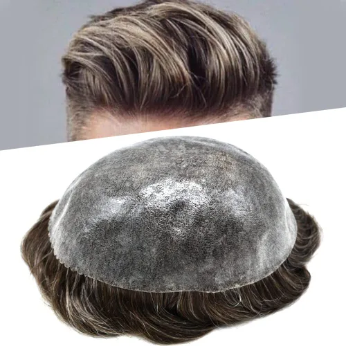 Vista 9 de Toupee - Pieza de pelo para hombres, piezas de prótesis de cabello humano real, piezas de prótesis de cabello humano real, para hombre, accesorios
