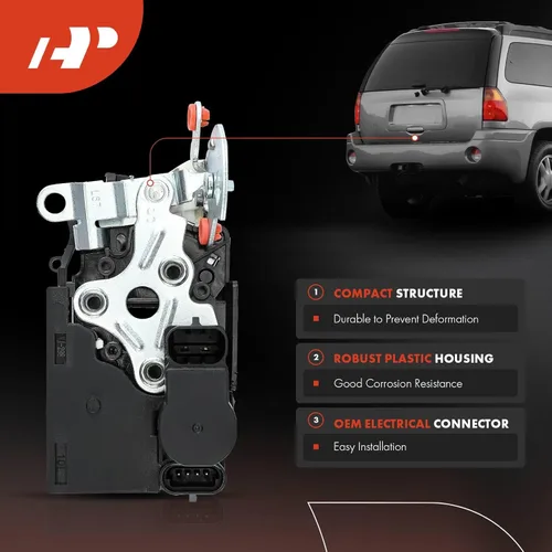 Vista 4 de A-Premium Actuador de pestillo de bloqueo de puerta trasera para puerta trasera compatible con Chevrolet Trailblazer EXT y Buick Rainier y GMC Envoy