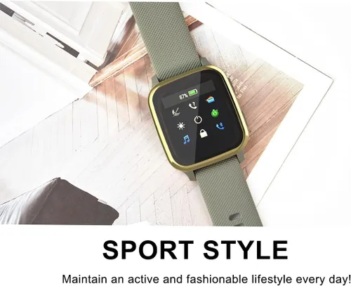 Vista 7 de Paquete de 2 fundas compatibles con protector de pantalla Garmin Venu Sq con vidrio templado 9H, carcasa rígida de policarbonato antiarañazos