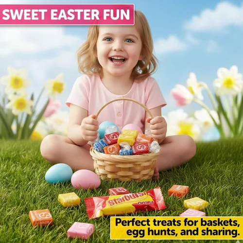 Vista 7 de Caramelos masticables de frutas originales, paquete a granel de 2 libras, dulces surtidos envueltos individualmente para fanáticos de Starburst