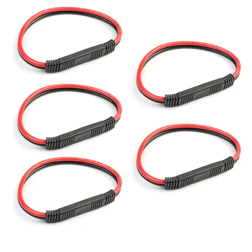 Vista 10 de Paquete de 5 arneses de cables de desconexión rápida polarizados de calibre 10 de 2 pines, conector SAE, cable de conexión tipo bala