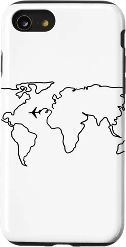 Vista 18 de World Map Airplane Funny Wanderlust Travel Traveler Gift Case for iPhone 17