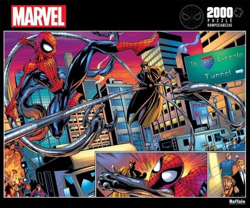 Vista 3 de Buffalo Games - Marvel - Spider-Man vs. Doctor Octopus - Rompecabezas de 2000 piezas para adultos - Rompecabezas desafiante perfecto para noches