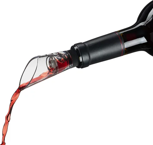 Vista 7 de True Boquilla para aireador de vino aéreo, vertederos de aireación para botellas de vino, transparente