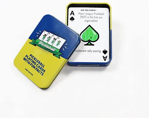 Vista 2 de Generic Cartas de pickleball con datos divertidos: baraja estándar de 52 cartas, gran regalo para todas las edades a partir de 96 años