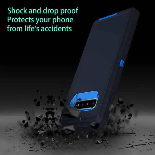 Vista 4 de I-HONVA Funda para Galaxy S10 Plus a prueba de golpes, a prueba de polvo y caídas, protección de cuerpo completo de 3 capas