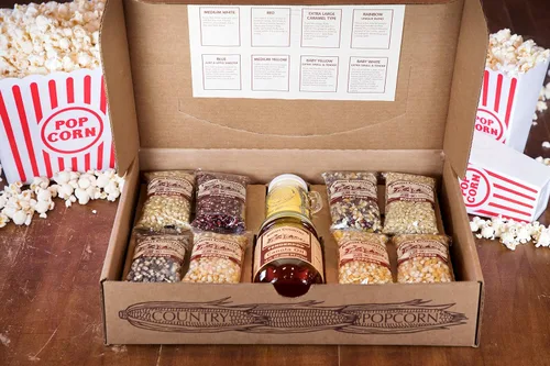 Vista 4 de Amish Country Popcorn 4 Ounce Variety Gift Sets Old Fashioned, Non-GMO and Gluten Free (Closed Variety Gift Set, 8-4 Ounce)