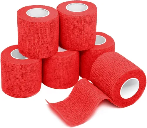Vista 13 de FriCARE Nonwoven cinta autoadhesiva de vendaje, envoltura autoadhesiva cohesiva de primeros auxilios (con FDA), Sports Vet, 2" X 5 yardas, Paquete