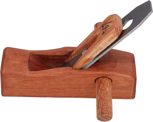 Vista 4 de Plano de mano de teca, herramienta de alisado de carpintería para cepillado y recorte de madera, equipo de carpintero profesional para proyectos