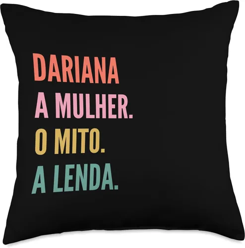 Vista 4 de Funny Portuguese First Name Design - Dariana Throw Pillow