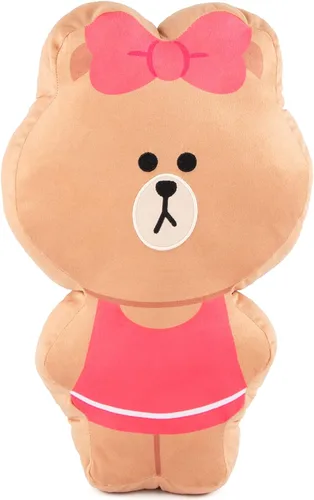 Jay Franco Line Friends Brown & Friends - Almohada decorativa en forma de choco, almohada de felpa súper suave, mide 14 pulgadas (producto oficial