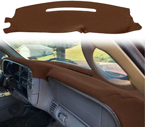 Vista 15 de Cubierta de tablero compatible con Chevy Chevrolet Silverado 1500 LT/WT 2500HD 3500HD 2007-2013, alfombra de tablero de GMC Sierra 2007-2013