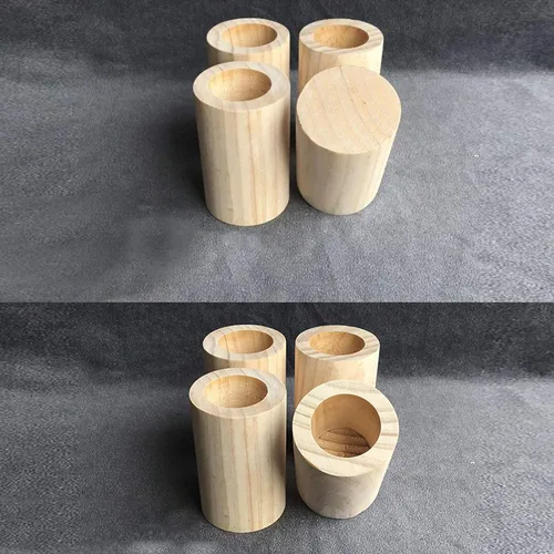 Vista 6 de Patas de repuesto para muebles de madera de pino maciza sin terminar, patas de repuesto para sofá, patas redondas, altura aumentada: 5.9 in