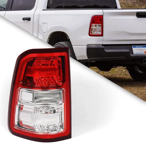 Vista 8 de FIONE Conjunto de luces traseras halógenas compatible con Dodge Ram 1500 2019-2023 Big Horn/comerciante con bombillas izquierda del lado