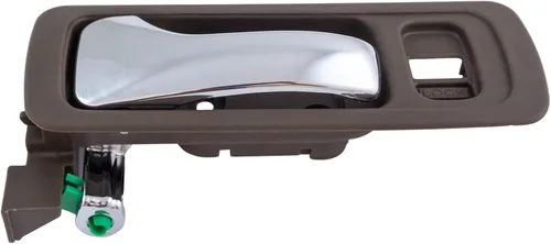 Vista 116 de TRQ Manija de puerta interior delantera izquierda cromada y negra para el lado del conductor compatible con Ford F-150 2012-2014