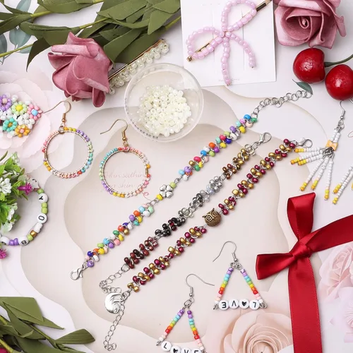 Vista 7 de 5000 cuentas redondas de cristal turquesa verde 8/0 de 0.118 pulgadas para hacer joyas con pinzas