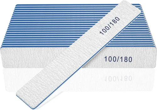 Vista 14 de Lima de uñas de grano 60/60 para uñas acrílicas, limas de uñas súper ásperas, tableros de esmeril para uñas artificiales, uñas postizas, lima