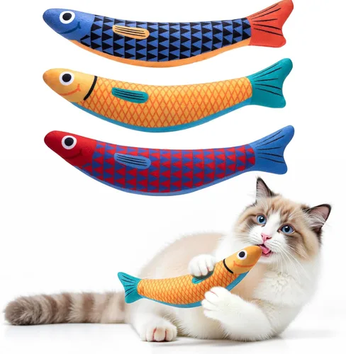 Vista 8 de Juguetes interactivos para gatos con [5000mg Premium A+ de hierba gatera y Silvervine] [Grado bebé], suaves juguetes para morder y patear para gatos