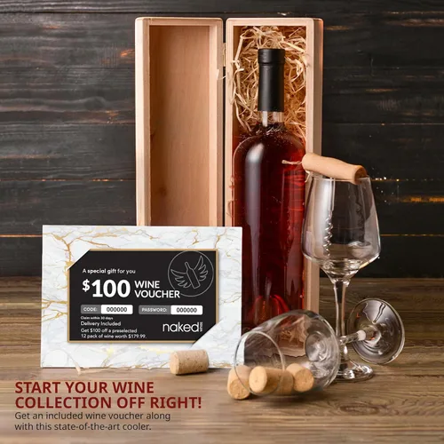 Vista 9 de Ivation Refrigerador de vino con compresor de 24 botellas con cerradura Gran bodega independiente para vino tinto, blanco, champán o espumoso