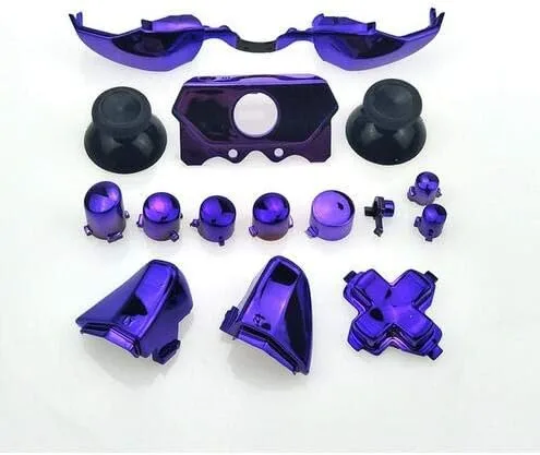 Juego completo de parachoques cromados Dpad Botones de disparo RT LT RB LB Botones ABXY con palanca de pulgar para Xbox One Elite Xbox One E