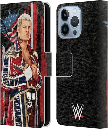 Vista 34 de Head Case Designs Officially Licensed WWE American Nightmare Flag Cody Rhodes Leather Wallet Case Compatible with Apple iPhone 7 Plus/iPhone 8 Plus