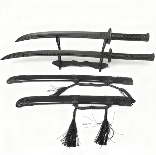 Vista 9 de Espada Hmong de polipropileno de alta resistencia para entrenamiento de artes marciales, espada antigua Samurai con funda para práctica