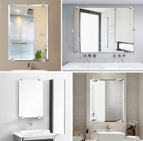 Vista 8 de [4 piezas] Soporte de estante de vidrio rectangular sin borde ajustable Abrazaderas de estante de fijación de alta resistencia