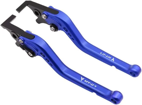 F Suitable for Yamaha MT-07 CNC Aluminum Alloy Handle Lever Accessories Modified Long Brake Clutch Horns Y (Color : Blue)