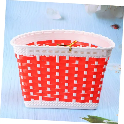 Vista 8 de Toddmomy Cestas de plástico Scooters para niños, cestas de almacenamiento de mimbre para niños, decoraciones para niñas, cesta de scooter, cesta