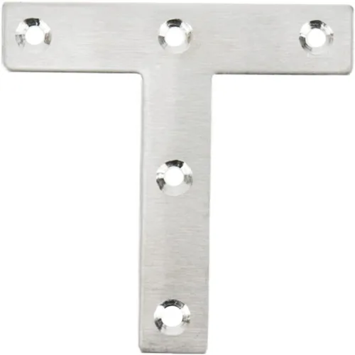 Vista 5 de Placa de reparación de soportes en T de 3.14 "x 3.14" Placa de reparación plana de acero inoxidable - 10 piezas