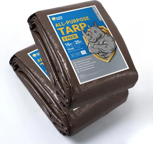 Vista 49 de GUARD SHIELD - Lona resistente, impermeable, de polietileno, gruesa, resistente a los rayos ultravioleta, con ojales, para exteriores, 6 x 8 pies