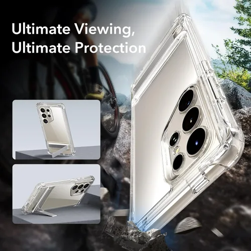 Vista 8 de ESR Funda para Samsung Galaxy S24 Ultra Serie Armor, Protección Completa del Cuerpo Cubierta Frontal con Protector de Pantalla y Marco Frontal Extra