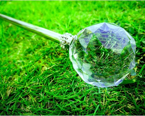 Vista 3 de BuLuBuLu Crystal Scepter - Varita mágica para regalar al día de la mujer, diseño de princesa de hada, cetro, para niños (blanco)