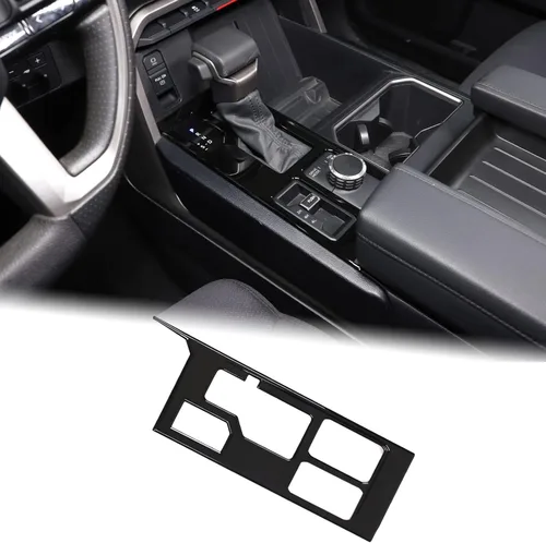 Vista 145 de Aunginsy Marco para panel de cambio de marchas con caja de almacenamiento Compatible con Toyota Tundra/Sequoia 2022-2024 2025 Protector contra