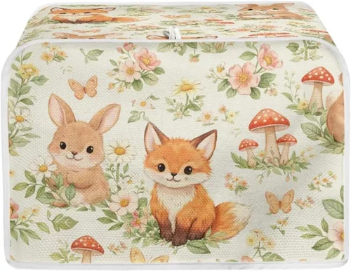 Vista 24 de Talayituse Alpaca Daisy Print 2 Slice Tostadora Cubiertas Protección contra el Polvo Cubiertas para Máquina de Pan Tostadora Horno Cubierta de Tela