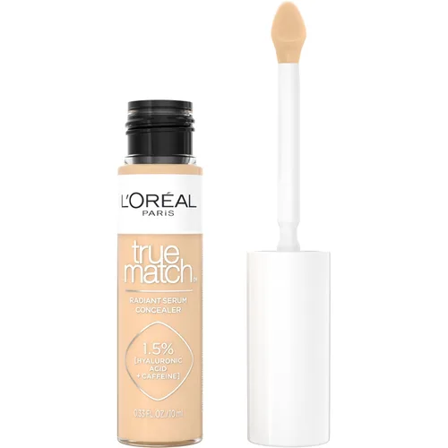Vista 19 de L'Oreal Paris True Match - Corrector de suero radiante, corrector iluminador debajo de los ojos con 1.5% de ácido hialurónico y cafeína, C1, 0.33
