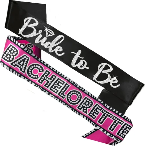 Vista 11 de Bachelorette Party Sashes Black - BRIDAL GRADE SATIN Bride to Be Sash - Funny Lingerie Shower Gifts
