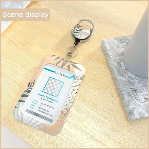 Vista 7 de LRITER Soporte para insignia y clip retráctil resistente, soporte para tarjeta de identificación con carrete retráctil para profesor, enfermera.