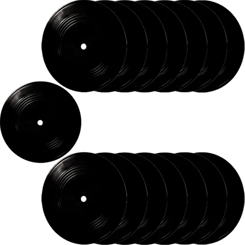 FACHPINT 15 discos de vinilo decorativos de 12 pulgadas, discos de vinilo en blanco para pared estética, discos falsos para graffiti, accesorios de