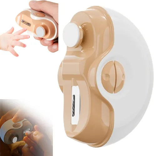 Cortaúñas eléctrico, kit de lima de uñas eléctrico inalámbrico recargable por USB 2 en 1, cortaúñas automático, 2 velocidades, juego profesional de