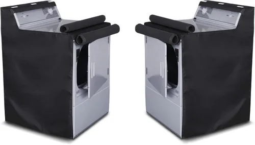 Vista 3 de AKEfit Funda para lavadora, funda impermeable a prueba de polvo con cremallera, apta para lavadora y secadora de carga superior exterior o frontal