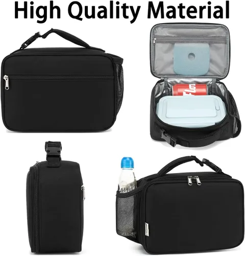 Vista 5 de GYEUKHAM Lonchera térmica reutilizable para la escuela, bolsas de almuerzo congelables duraderas para niños, niñas, hombres y mujeres, kit