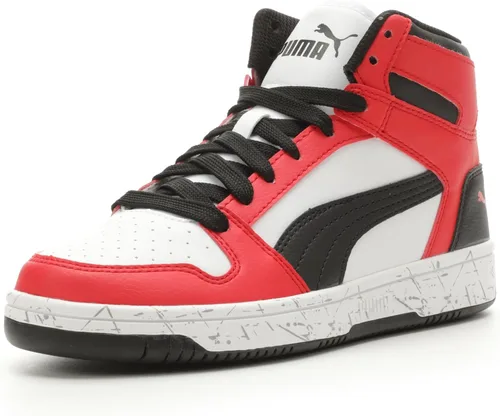 PUMA Tenis unisex de piel sintética con velcro para niños