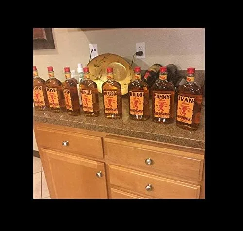 Vista 3 de Set of Happy Birthday Fireball Labels Brewed For Happy Birthday Stickers - Any Size - Party Celebration Any Age Peel and Stick