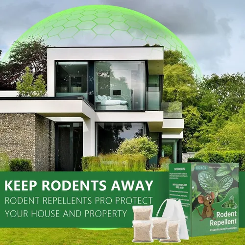 Vista 7 de Mouse Rodent Repellent, 10 Pack Peppermint Lemon Oil Mice Repellent for Squirrel Rats Spider Pests, Natural Deterrent for Kitchen, Warehouse, Car