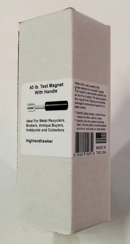 Vista 4 de Imán de neodimio resistente de 40 libras con asa para probar oro y plata, metal de desecho