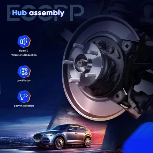 Vista 7 de ECCPP Par de unidades de montaje para cubo de rueda trasera izquierda y derecha para Nissan con 5 lengüetas